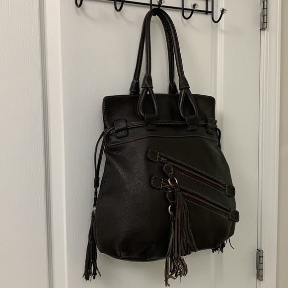 Dark Chocolate Brown Leather Bag - Picture 3 of 16